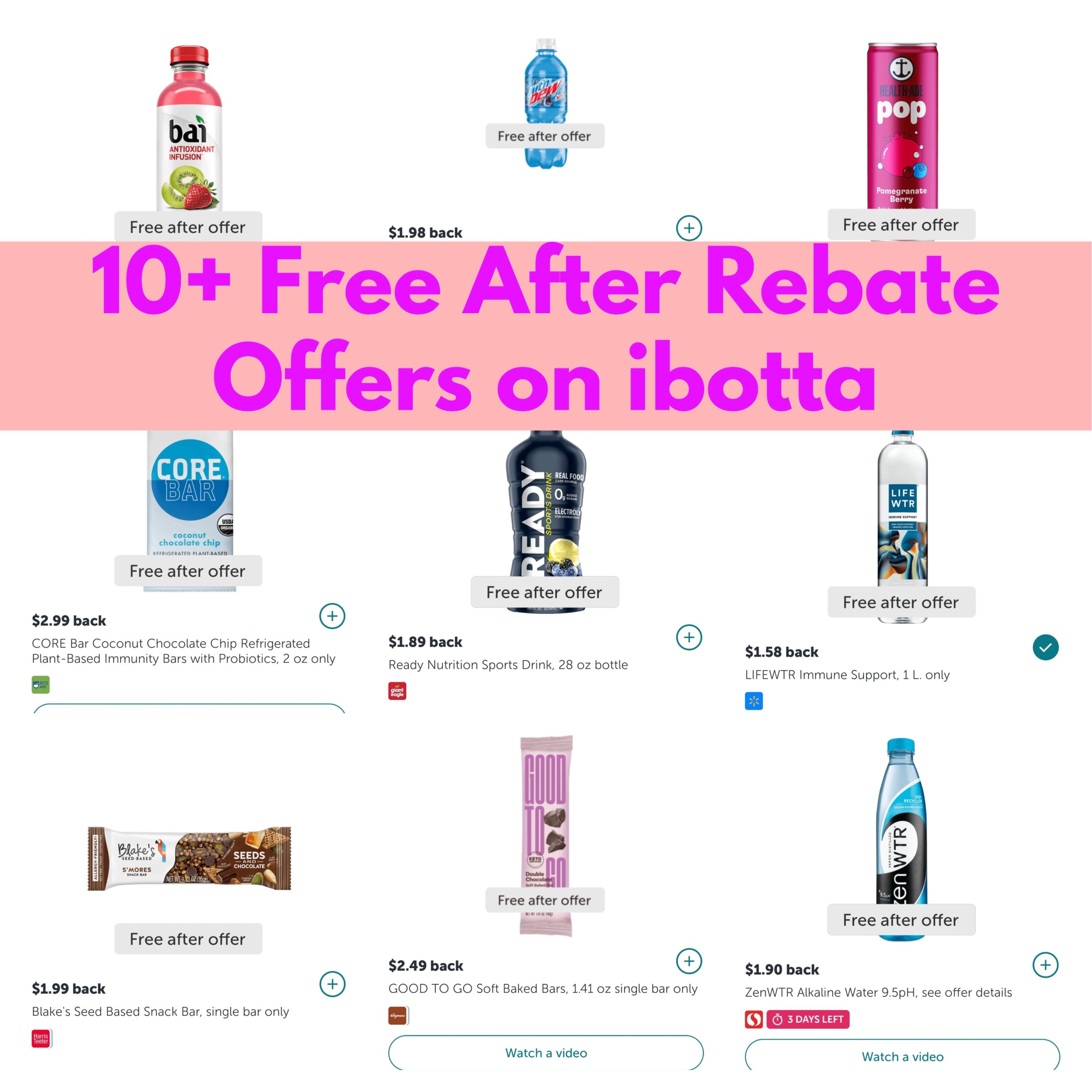 10+ Free After Rebate Offers on ibotta