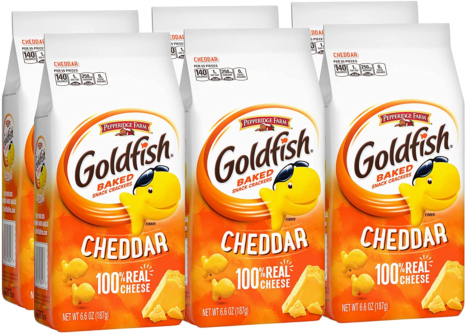 Pepperidge Farm Goldfish Cheddar Crackers 6pk $5.58 shipped