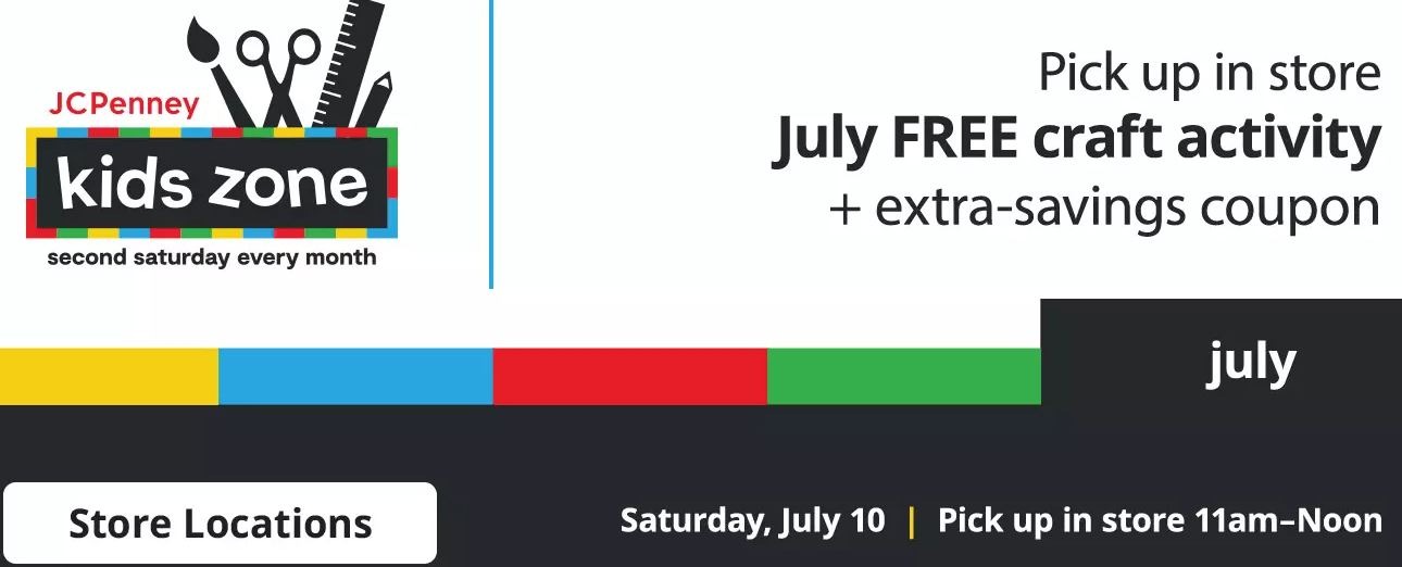 Free Kids Craft Activity Kit at JCPenny July 10th