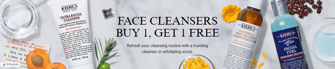Kiehl’s Buy One Get One Free Cleaners