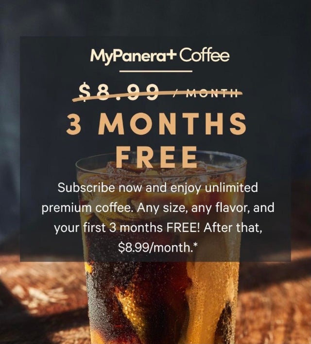 Free Coffee For 3 Months From Panera Bread