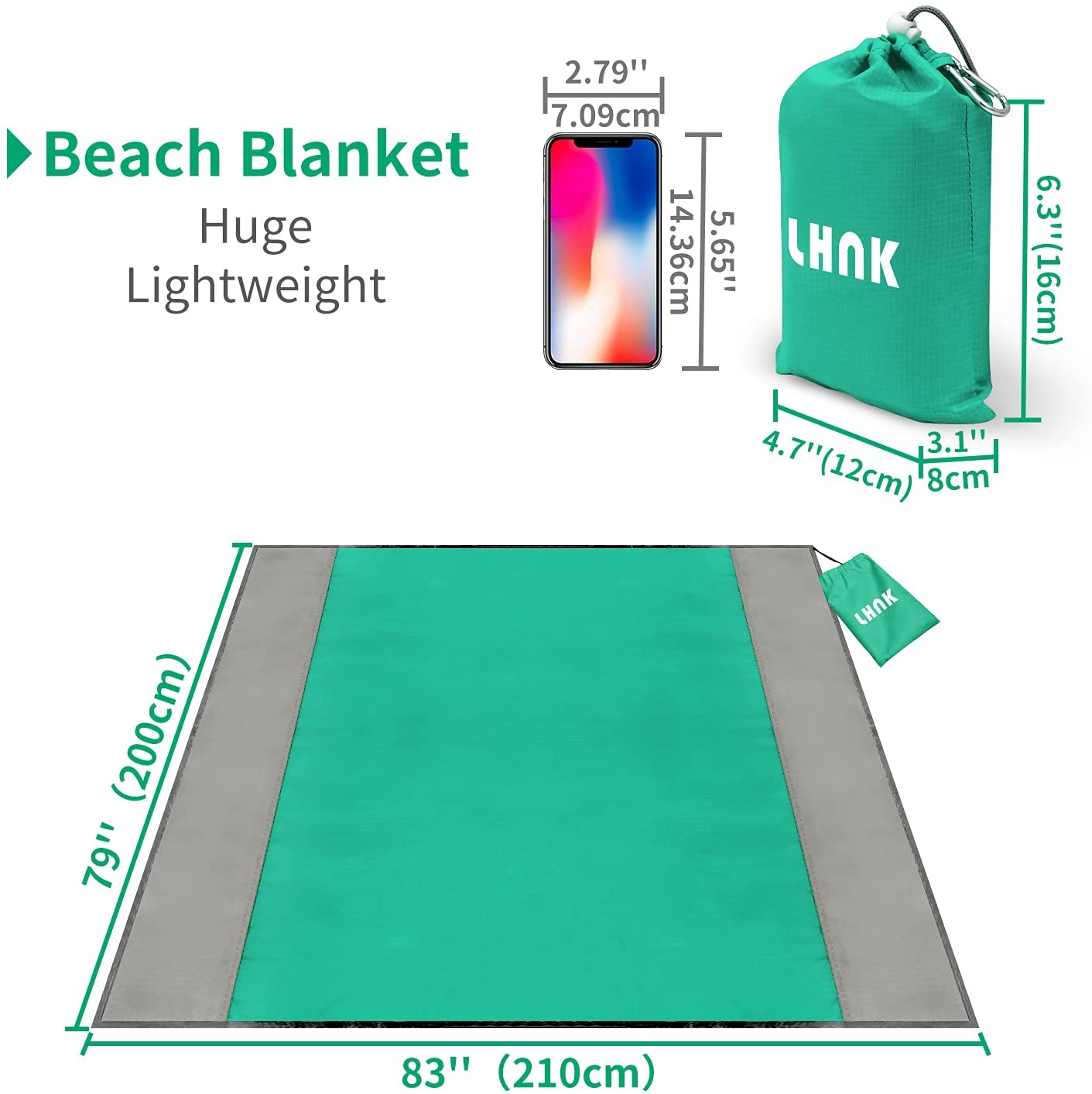 Sandproof Beach Blanket $9.49 Free Shipping