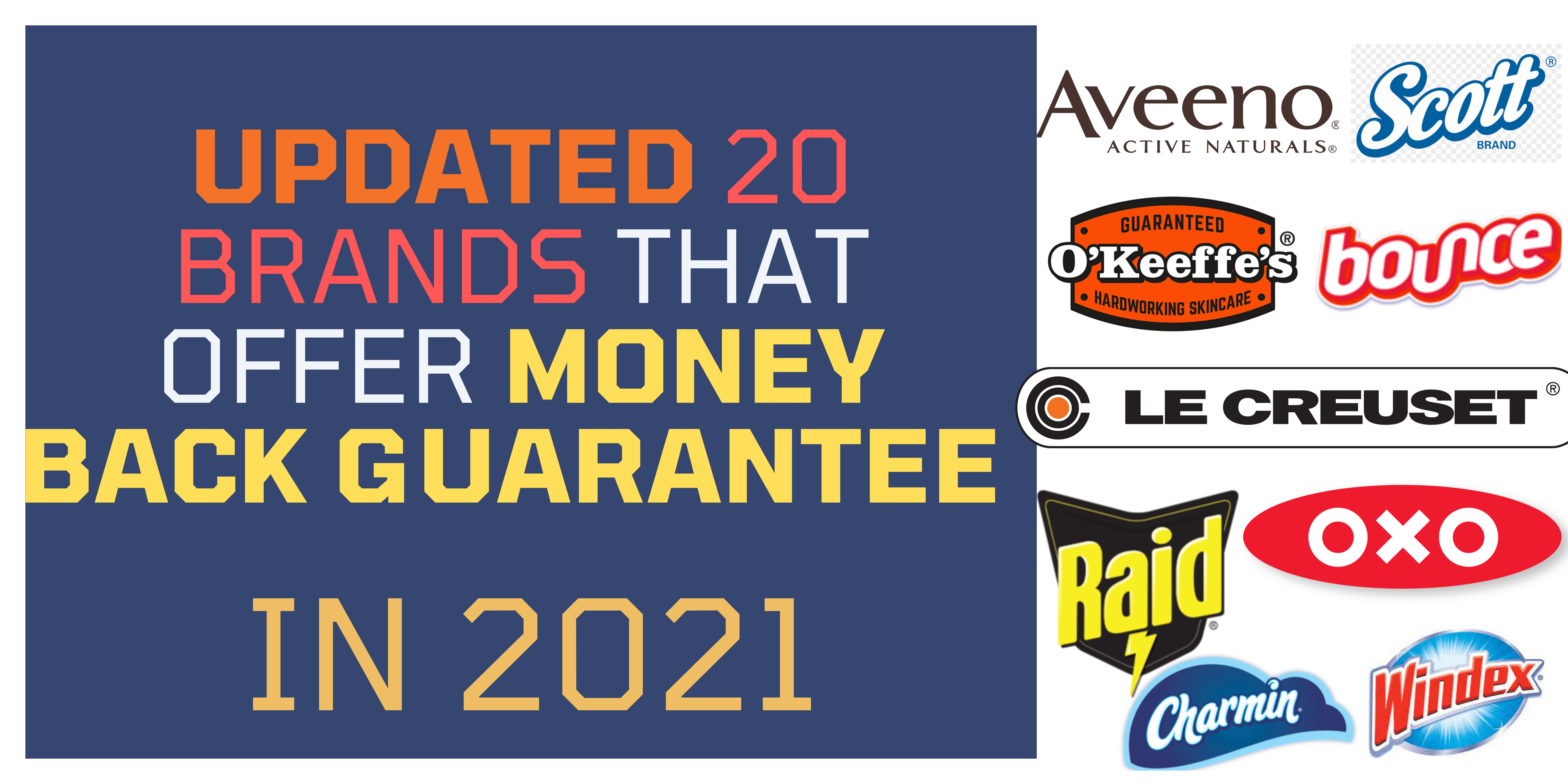 Updated 20 Brands that Offer Money Back Guarantee in 2021