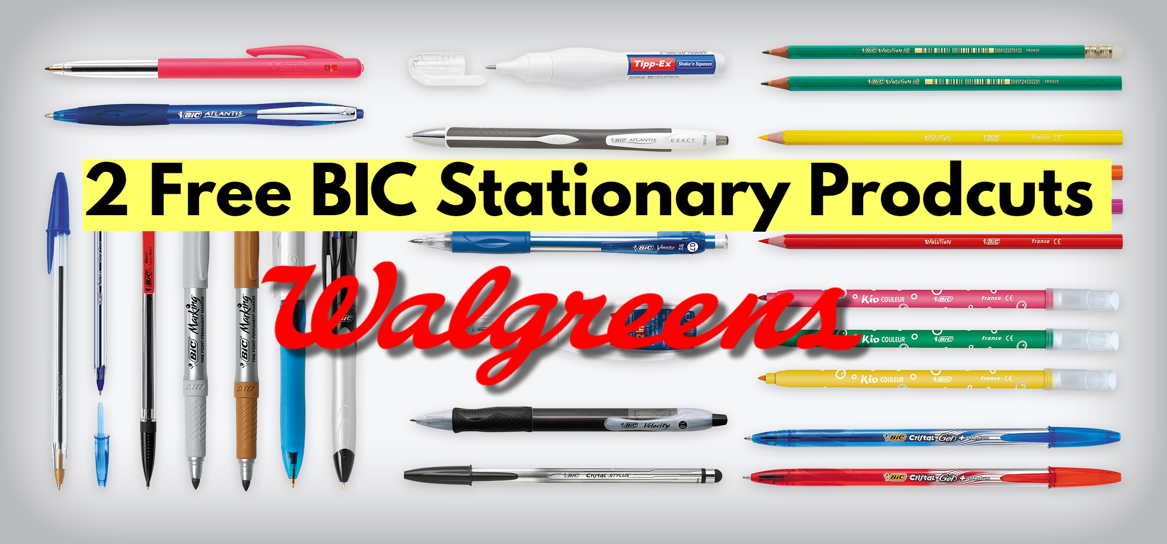 Walgreens -2 Free Bic Stationary Products Free After Coupon