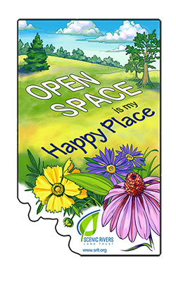 FREE “Open Space Is My Happy Place” sticker
