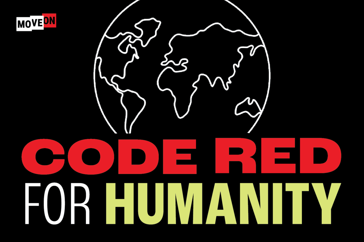 Free “Code Red for Humanity” Sticker