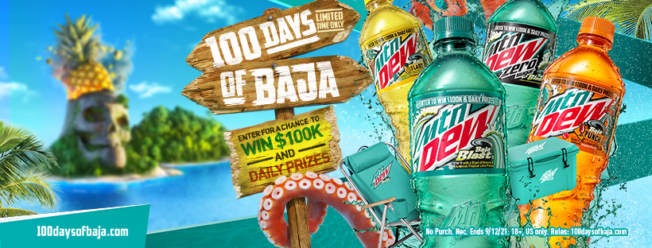 Mountain Dew 100 Days of Baja Instant Win Game