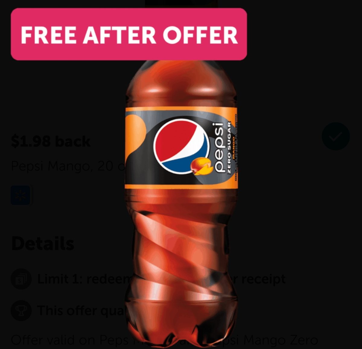 Free Pepsi Mango Ibotta Offer
