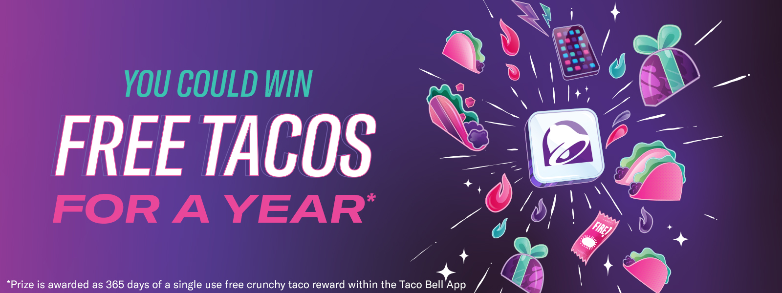 Taco Bell – Free Tacos For A Year Sweepstakes