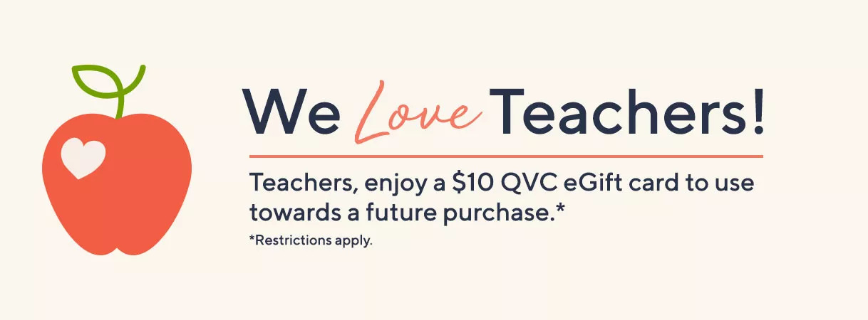 Free $10 QVC eGift Card for Teachers and Healthcare Workers