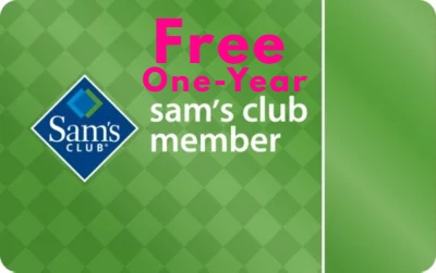 Free One-Year Sam’s Club Membership ($45 Value)