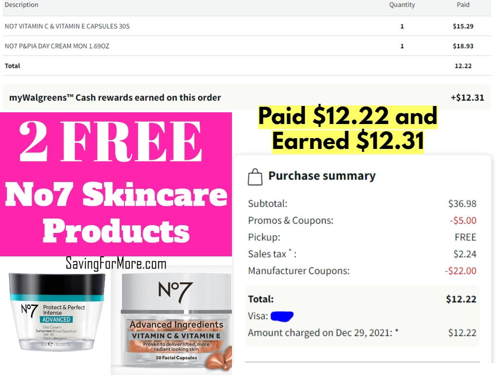 2 Free No.7 Skincare Products at Walgreens ($45 Value)
