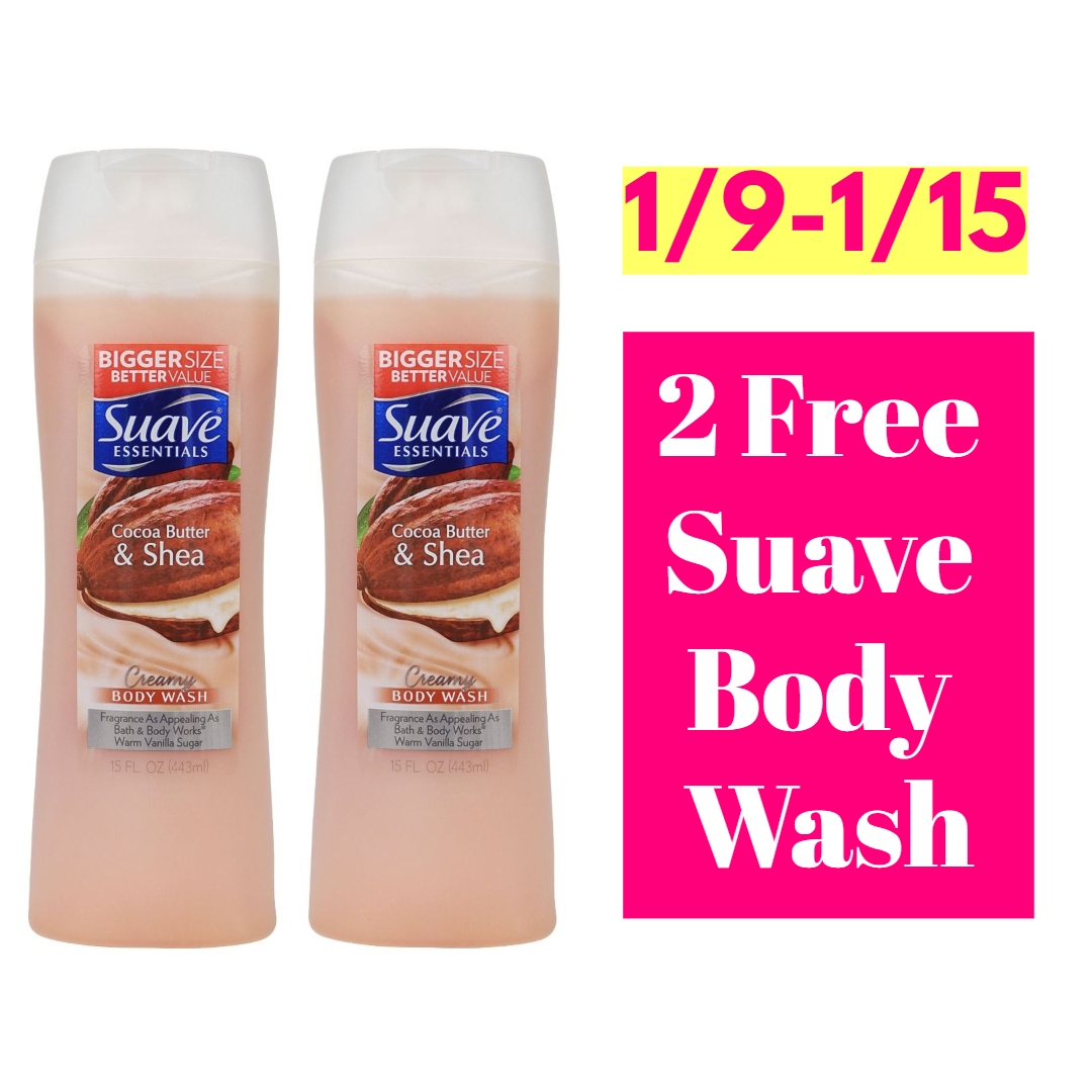 2 Free Suave Body Wash at Walgreens