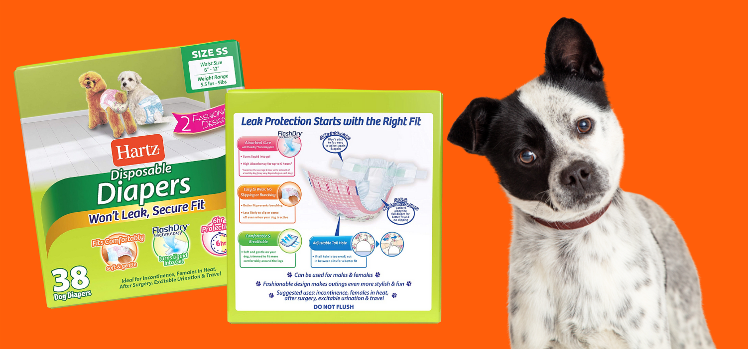 Free Sample Hartz Disposable Dog Diapers and Male Dog Wrap