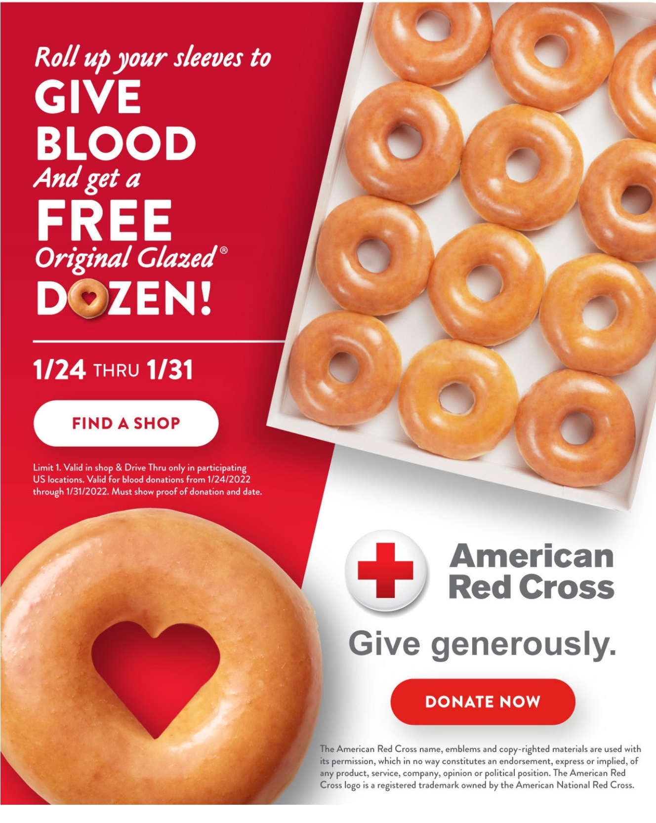 Give Blood and Get Free Dozen Krispy Kreme Donut