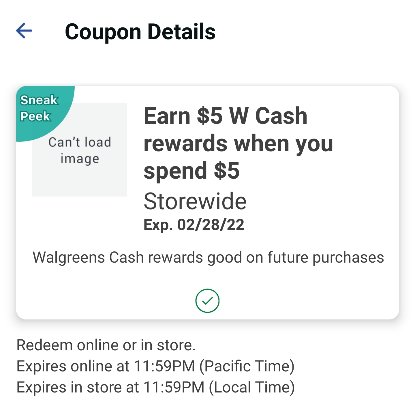 Free $5 Walgreens Cash Rewards