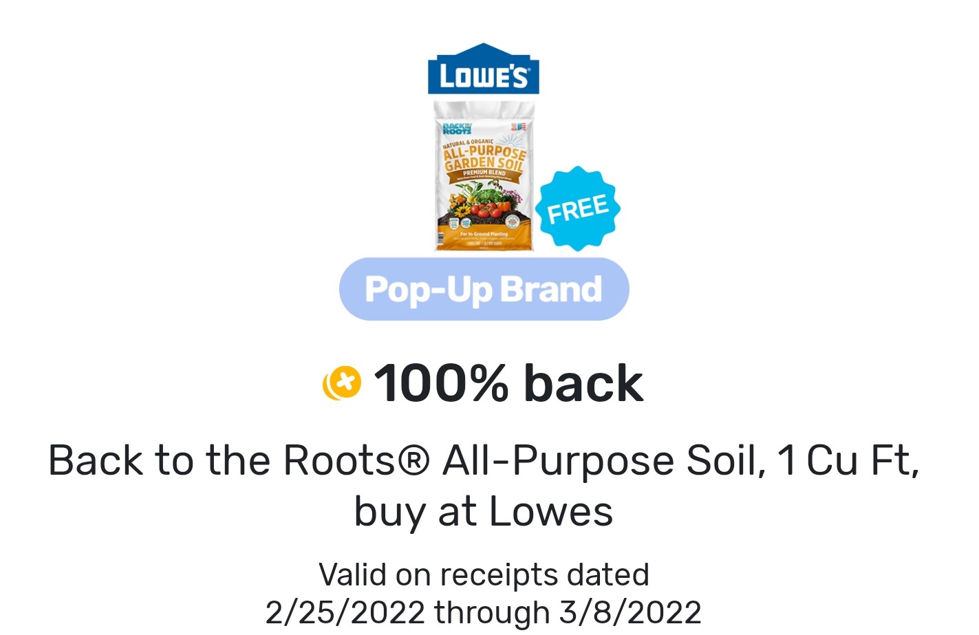 Free Back to the Roots Soil at Lowes