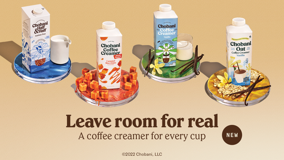 FREE Chobani® Half & Half or Coffee Creamer