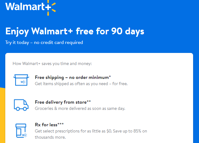 Free 90-Day Walmart+ Membership