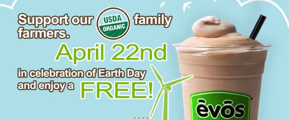 FREE Organic Milkshake at EVOS on April 22