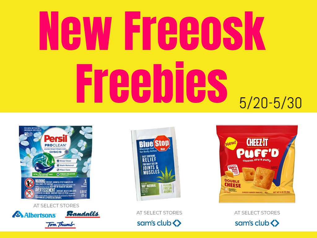 Free Sample of Persil, Cheez-It and Blue Stop Max from Freeosk