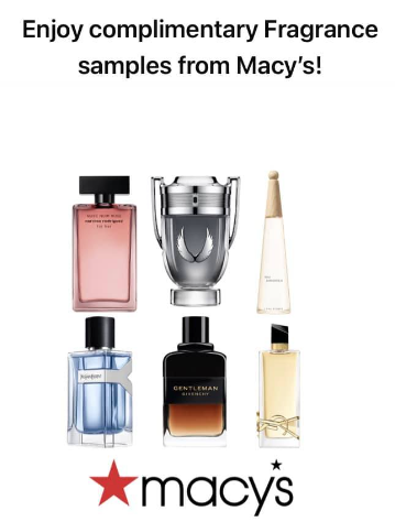 New Free Macy’s Fragrance Sample Set
