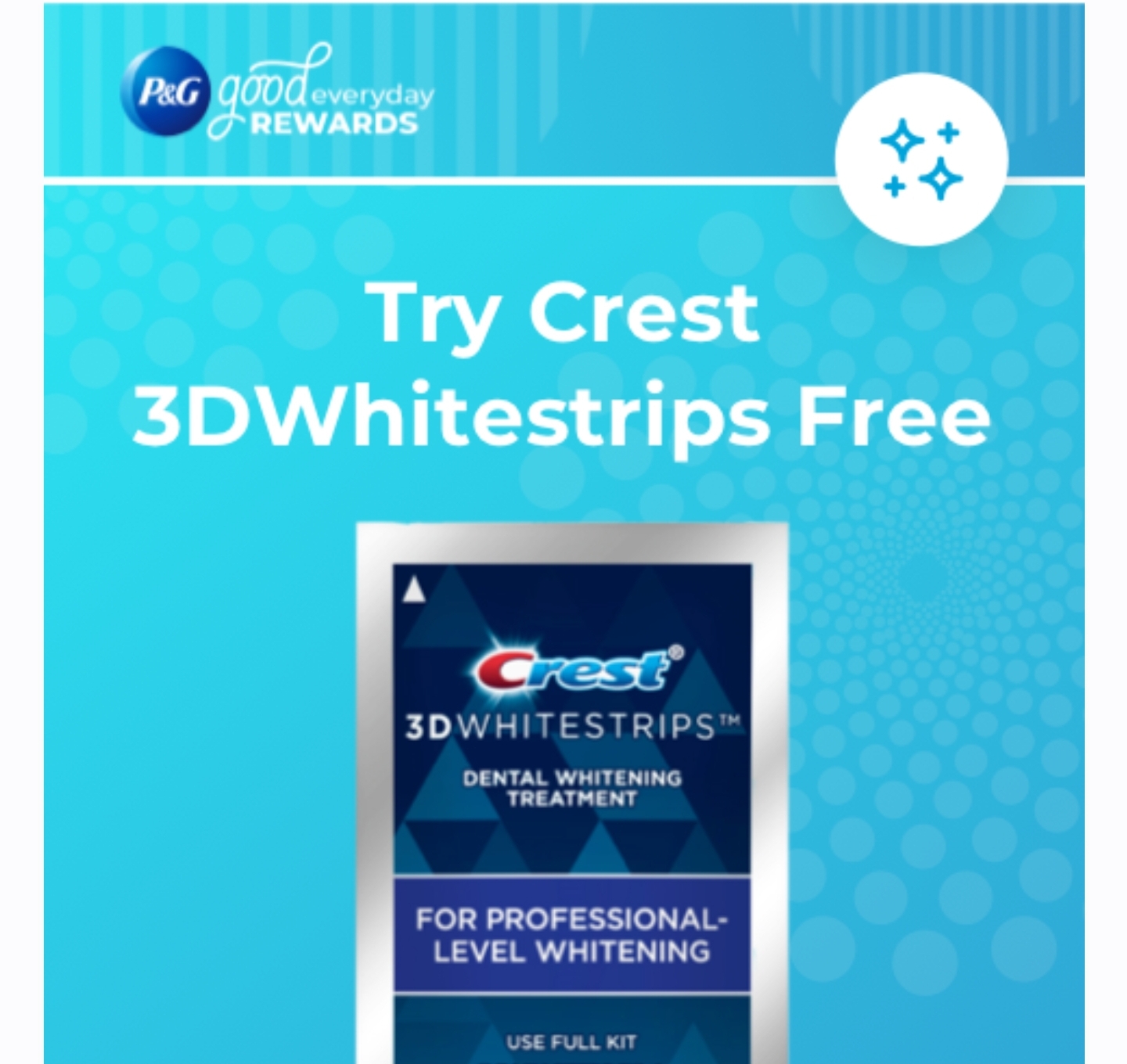 FREE Crest 3DWhitestrips Sample with FREE Shipping