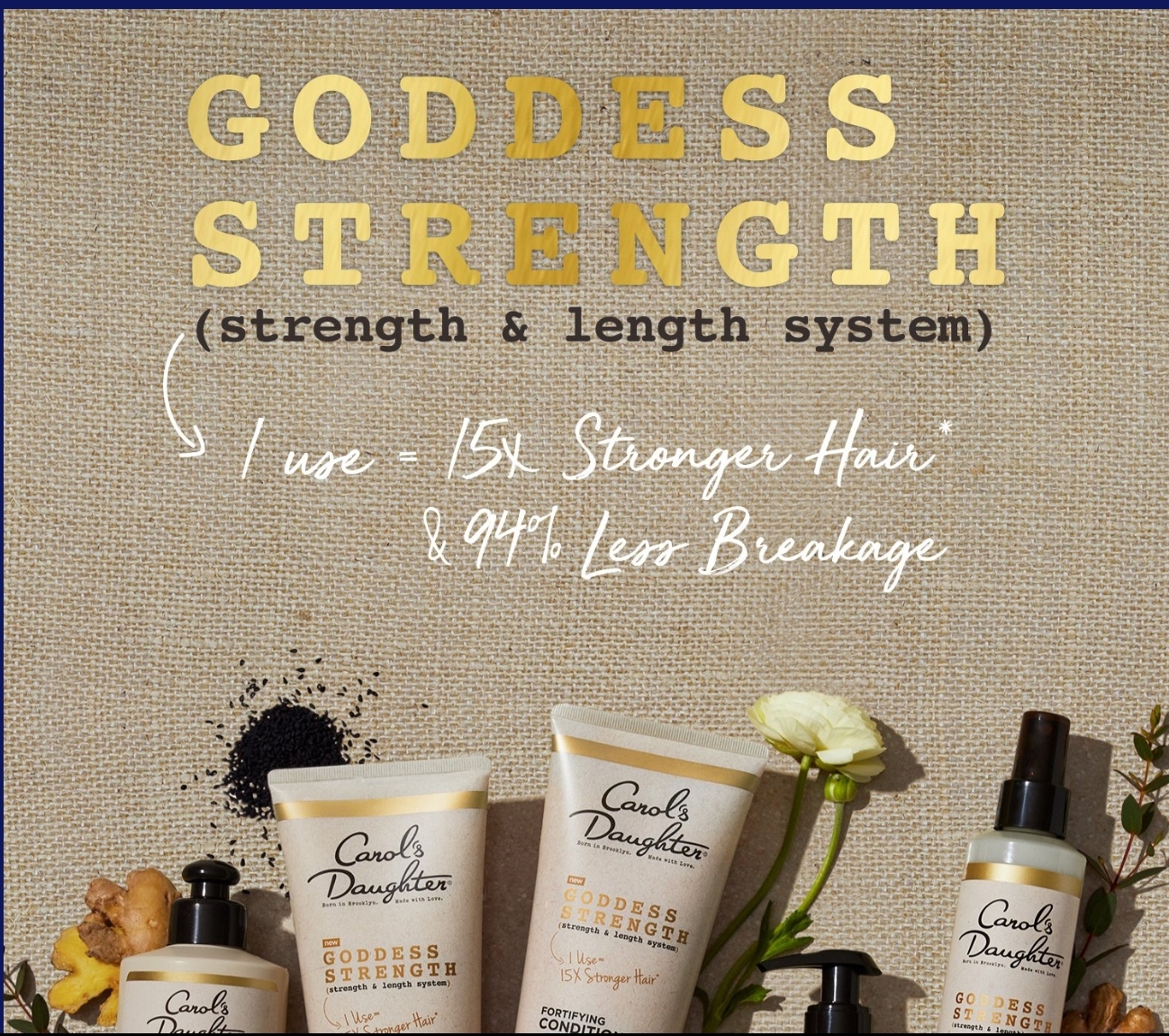 FREE Sample of Carol’s Daughter Goddess Strength Shampoo and Conditioner