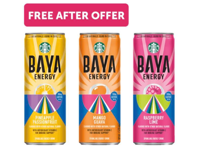Free Starbucks Baya Energy Drink at Walmart