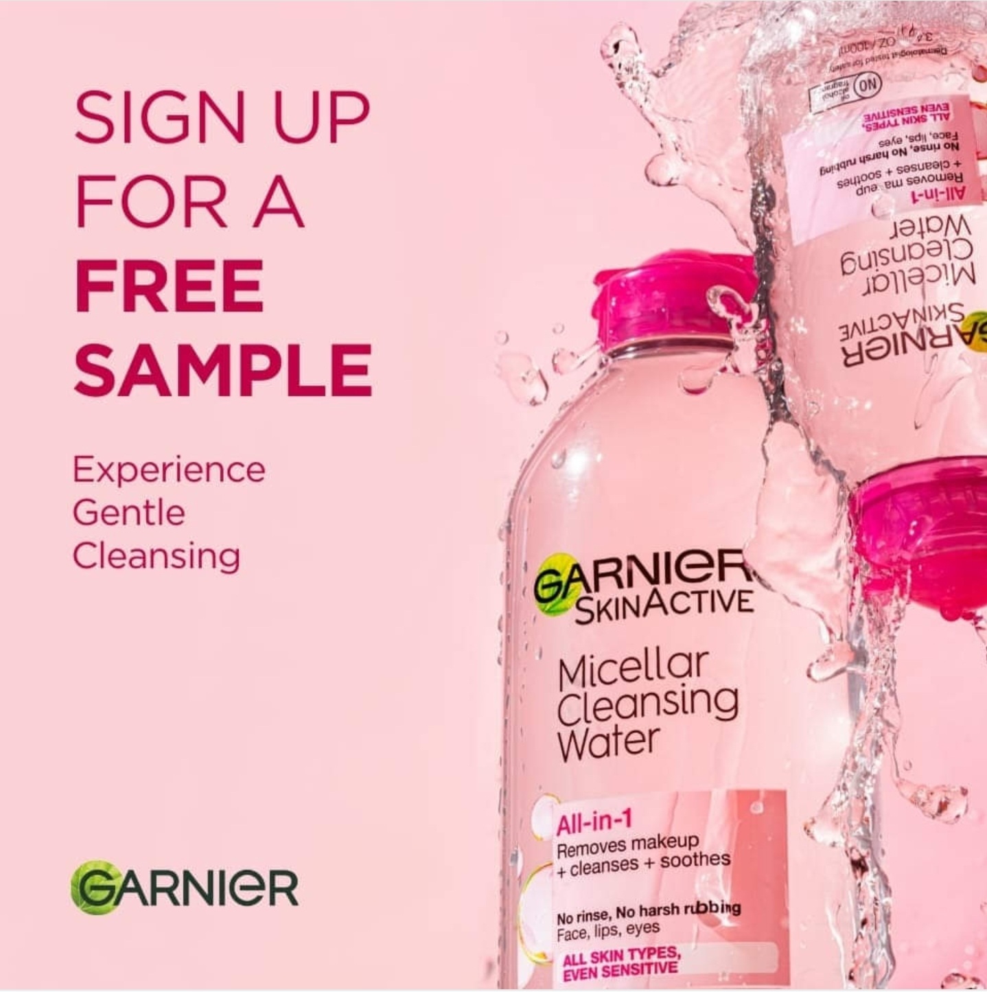 Free Sample of Garnier Micellar Water Makeup Remover