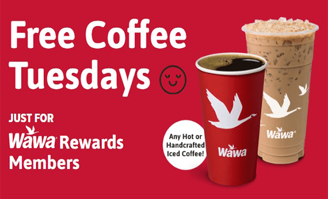 FREE Coffee at Wawa Every Tuesday