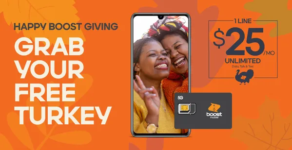 FREE Turkey Voucher at Boost Mobile Stores