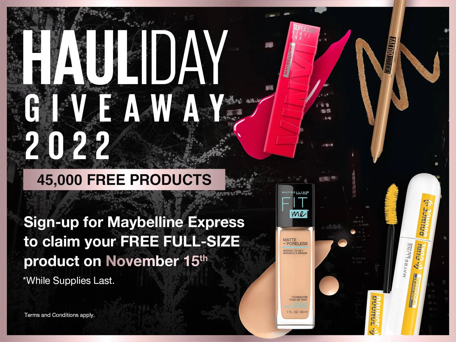 Free Full Size Maybelline Product Register NOW