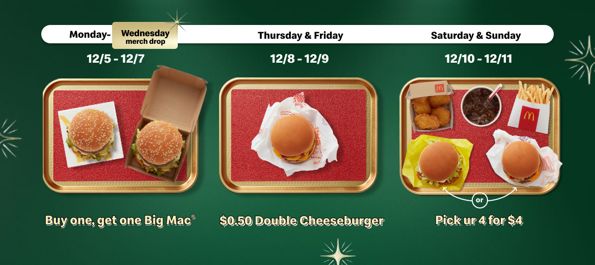 $0.50 Double Cheeseburger at McDonald’s 12/8-12/9