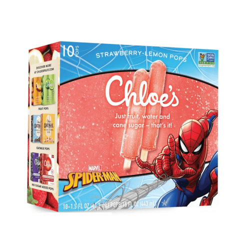 Free Box of Chloe’s Spider-Man Strawberry Lemon Popsicles