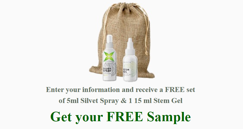 Free Sample of Nexderma Silvet Spray and Stem Gel