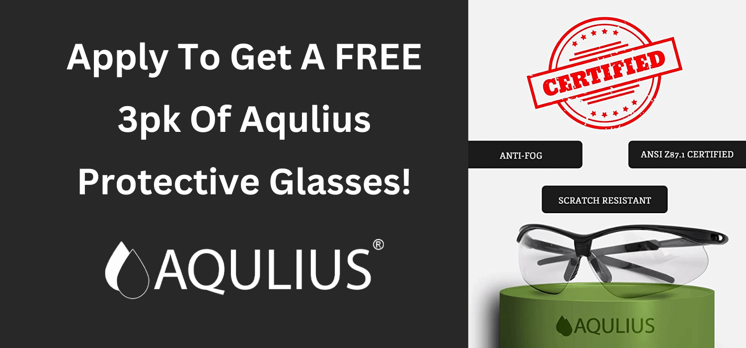 FREE 3PK Of Aqulius Safety Glasses