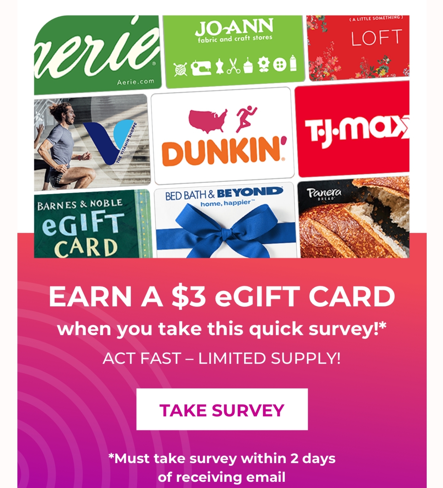 Free $3 Gift Card from P&G