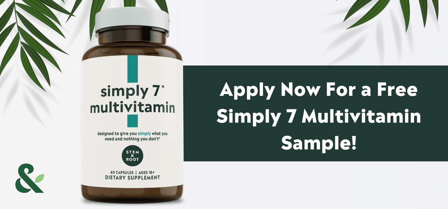 FREE Sample Of Stem & Root NEW Simply 7 Multivitamin