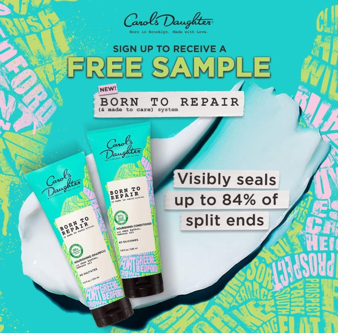 Free Sample of Carol’s Daughter Born to Repair Shampoo and Conditioner