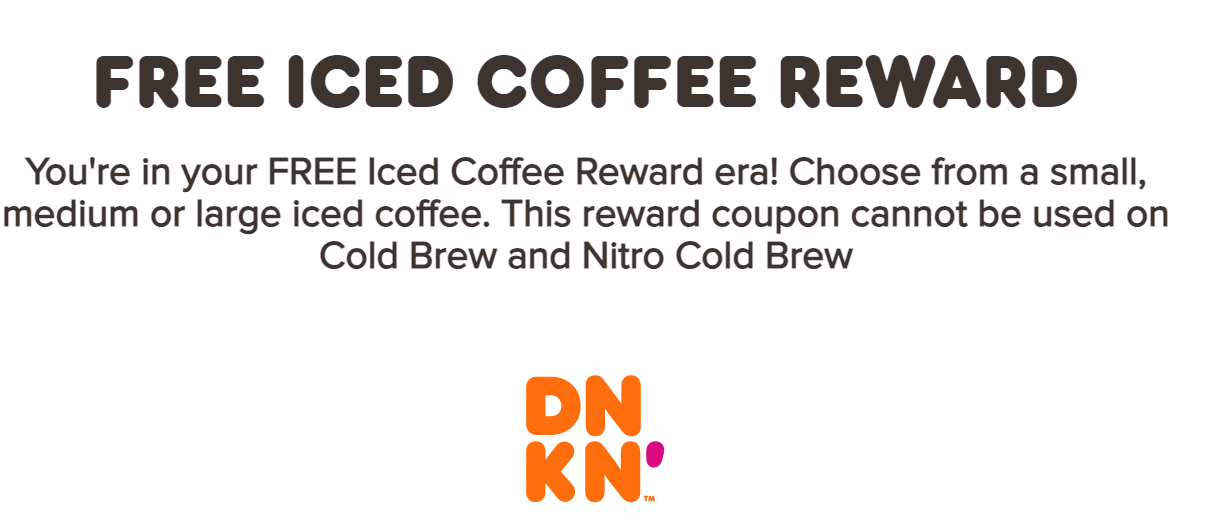 Free Iced Coffee at Dunkin Donut