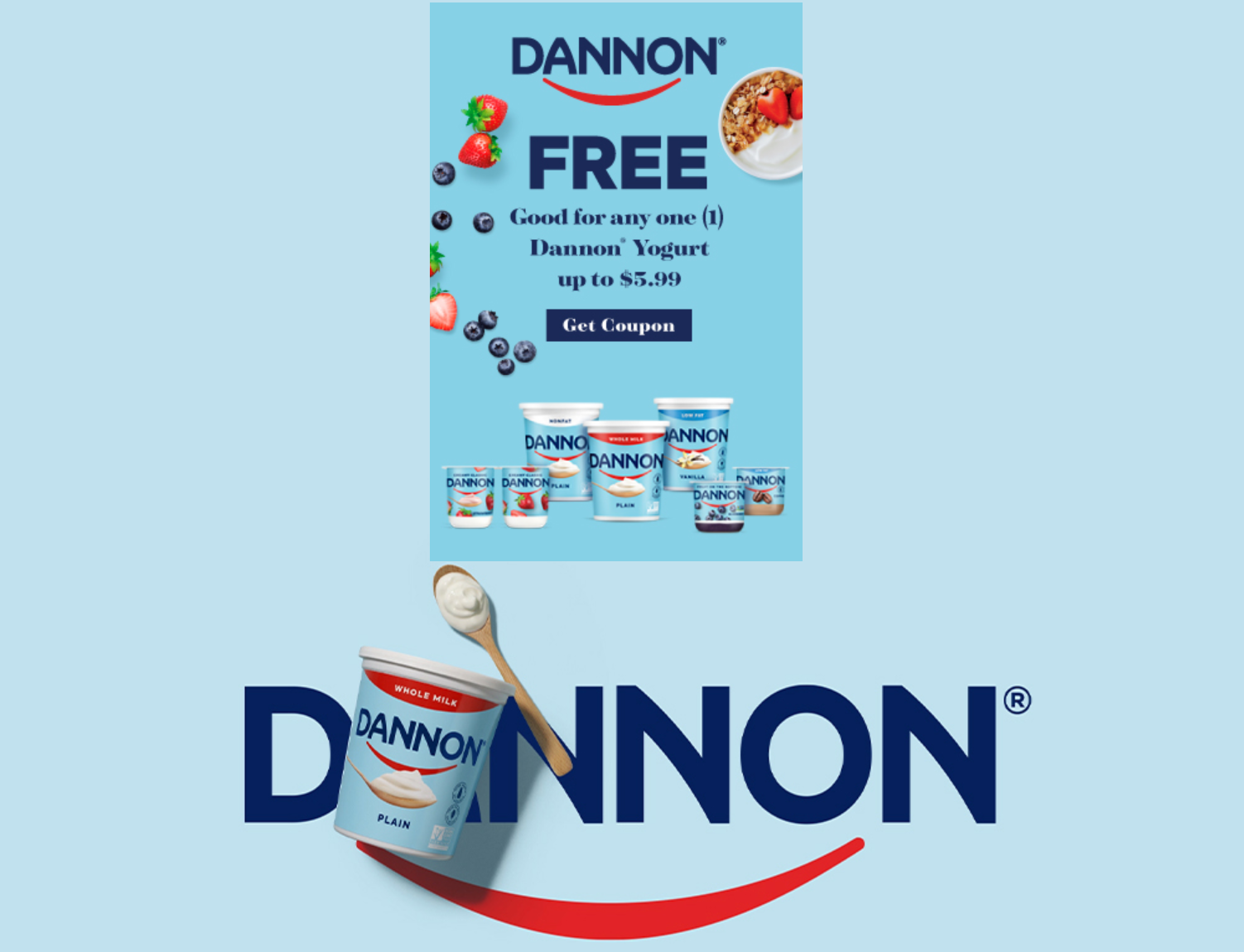 Free Dannon Yogurt Product