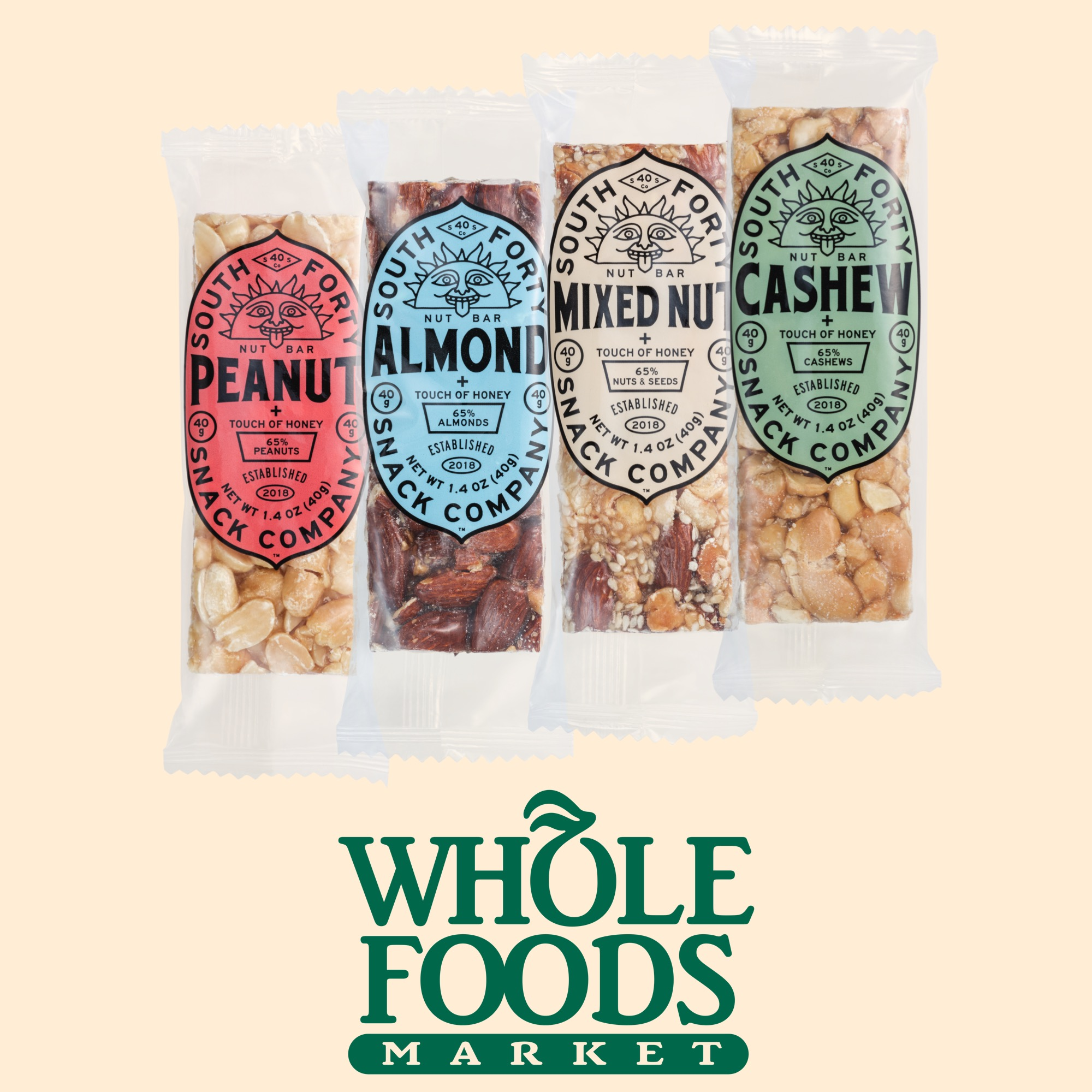 FREE South 40 Snacks Crunchy Nut Bar at Whole Foods